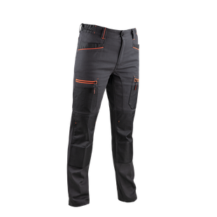 PANTALON TRAVAIL FEMME CHARLOTTE GRIS NUIT/NOIR
