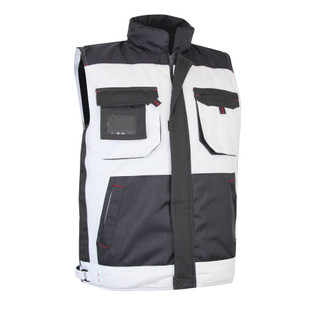 BODYWARMER DE PEINTRE PERCHE BLANC/GRIS NUIT 2129