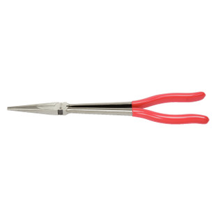 PINCE ELECTRONIQUE STANDARD A BEC DEMI-ROND DROIT EXTRA-LONGUE 270MM