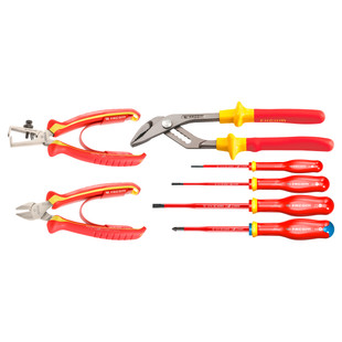 PINCE + TOURNEVIS ISOLES 1000V (JEU DE 7)