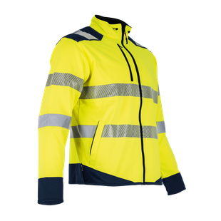 VESTE HAUTE VISIBILITE FLASH MARINE/JAUNE