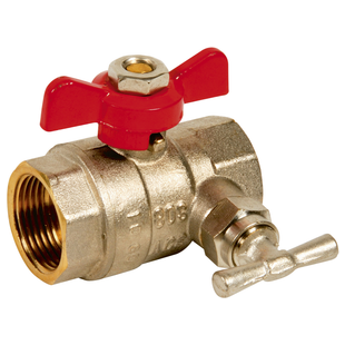 VANNE A SPHERE ACS FEMELLE - FEMELLE A PURGE MANETTE PAPILLON - SERIE BATIMENT