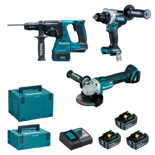 LXT DDF492+DHR243+DGA506+BL1850×3+DC18RC+MAK2&4