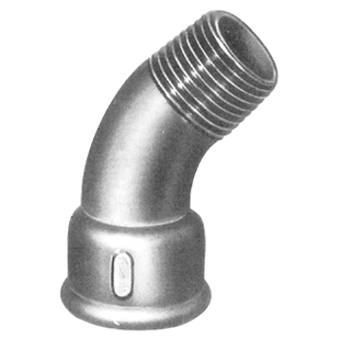 COURBE 45° GRAND RAYON MALE - FEMELLE - N°40 GALVANISEE