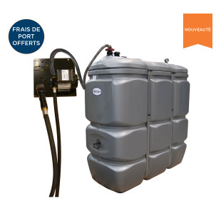 CUVE STOCKAGE FUEL PEHD 1500L STATION 230V 50L/M ECO