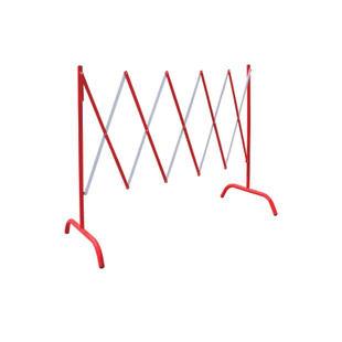 BARRIERE EXTENSIBLE ACIER 2,30 M ROUGE BLANC