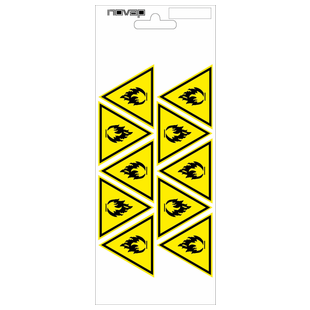 PICTOGRAMME ADHESIF DANGERS (PLANCHE DE 10)