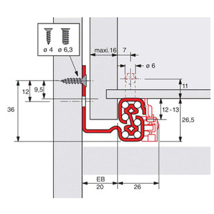 COULISSE BOIS QUADRO V6 SILENT SYSTEM