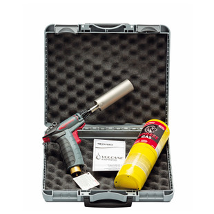 PISTOLET A AIR CHAUD GAZ VULCANE EXPRESS 490 + LANCE + GAZ (VALISETTE)