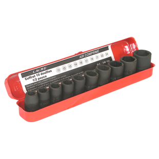 DOUILLES A CHOCS 1/2'' (COFFRET DE 10)