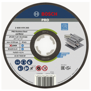 DISQUE A TRONCONNER INOX ET METAL X-LOCK 125X1,6