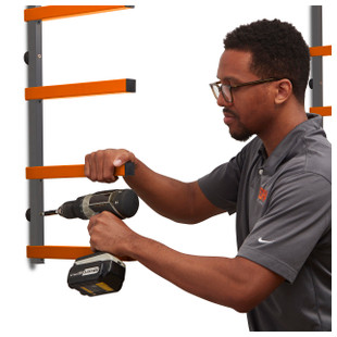 ETAGERE DE MENUISIER 6 NIVEAUX  ORANGE/GRIS