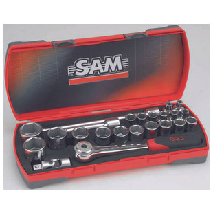 COFFRET DOUILLES 1/2" 6 PANS COFFRET DE 23 PIECES  75-SH23Z