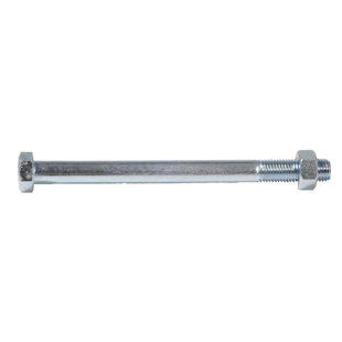 BOULON DE CHARPENTE TETE HEXAGONALE ACIER ZINGUE BLANC