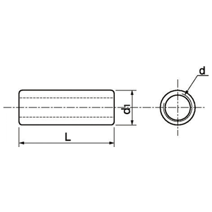 MANCHON CYLINDRIQUE TARAUDE INOX A2