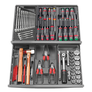 COMPOSITION D'OUTILS POUR SERVANTE, 69 PIECES
