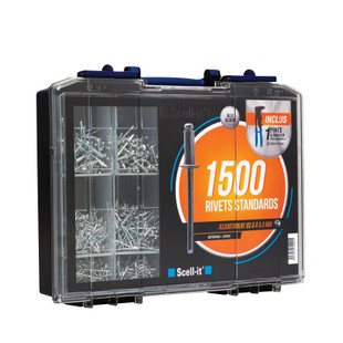 COFFRET 1500 RIVETS STANDARD + PINCE A RIVETER E-500RH