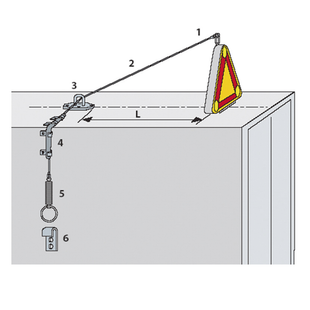 TRIANGLE TRIFLASH AK5 DOUBLE CL A LED HT 500 MM