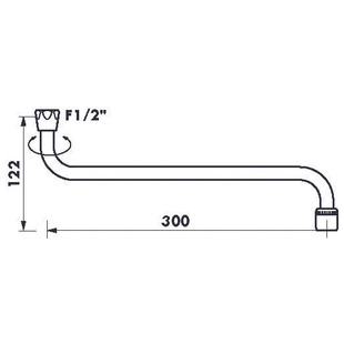 BEC UNIVERSEL HORIZONTAL F1/2" L300