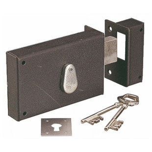 SERRURE EN APPLIQUE A GORGES HORIZONTALE PENE DEMI-TOUR