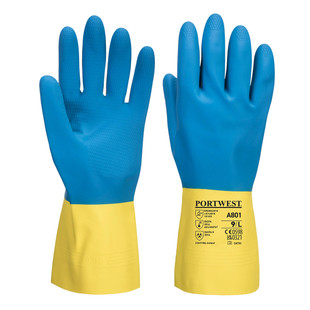 GANT LATEX DOUBLE ENDUCTION A801 JAUNE/BLEU