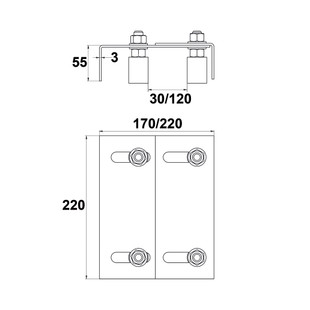 PLAQUE DE GUIDAGE DOUBLE REGLAGE