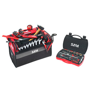 CAISSE TEXTILE 30 L AVEC 100 OUTILS DE MAINTENANCE