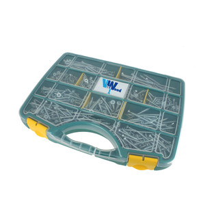 COFFRET 1055 VIS AGGLO TF POZIDRIV ACIER ZINGUE BLANC