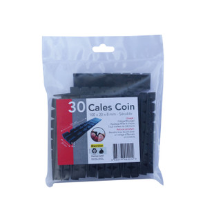 CALES COINS SECABLES PVC NOIR 100X20X8MM SACHET 30 PCS