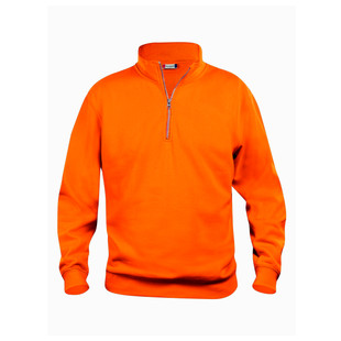 SWEATSHIRT BASIC HALF ZIP ORANGE HV