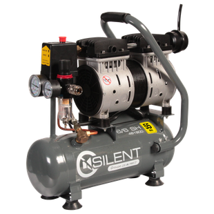 COMPRESSEUR MONOBLOC MONOPHASE SANS HUILE SILENCIEUX SILENT 6/6 SH