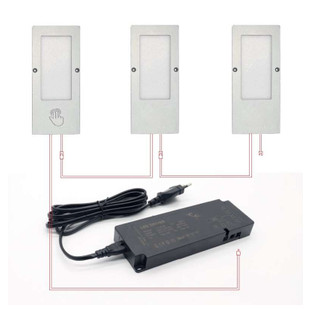 KIT DE 3 SPOTS RECTANGULAIRE 12V