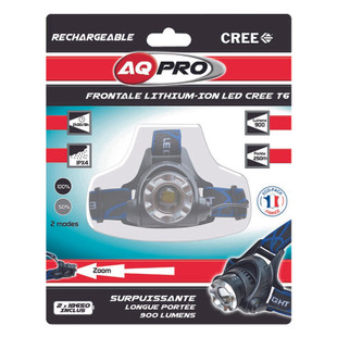 LAMPE FRONTALE LED CREE 900 LUMENS RECHARGEABLE