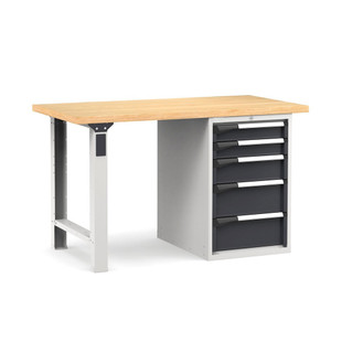 ETABLI NOVALP HETRE BLOC 5T GRIS