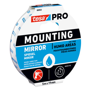 DOUBLE-FACE DE MONTAGE MOUSSE SPECIAL SALLE DE BAINS 66952  BLANC 5M X 19MM