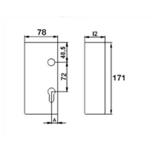 BOITIER DE SERRURE ACIER A CROCHET