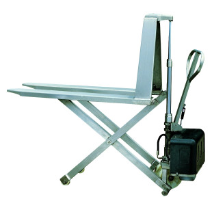 TRANSPALETTE ELECTRIQUE HAUTE LEVEE INOX HS E