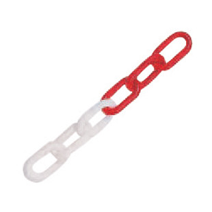 CHAINE DE SIGNALISATION PLAST ROUGE ET BLANCHE D 8 SAC 25M