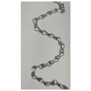 CHAINE DOUBLE TORSION ZINGUEE 1.6MM/ BOBINE 25M