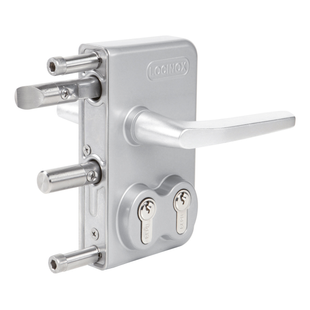 SERRURE POUR PORTAIL BATTANT AVEC DOUBLE CYLINDRE