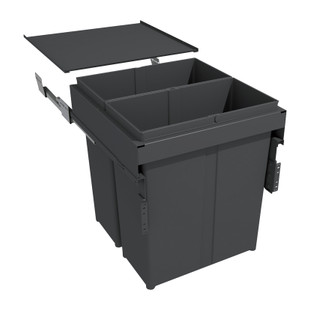 POUBELLE COULISSANTE SUSPENDUE 80L 2 SEAUX