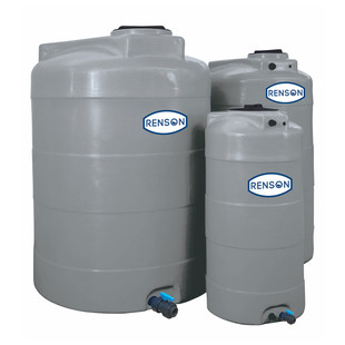 CUVE STOCKAGE VERTICALE GRISE EN PE 5000L PRE EQUIPEE