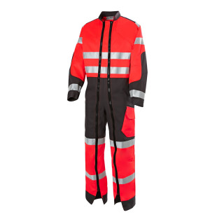 COMBINAISON HAUTE VISBILITE LUKLIGHT CL 3 EJ82 ROUGE/GRIS