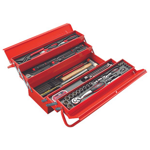 COMPOSITION DE 113 OUTILS AVEC CAISSE A OUTILS METAL