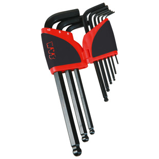 CLE MALE 6 PANS LONGUE A TETE SPHERIQUE 1,5 A 10MM (RATELIER DE 9)