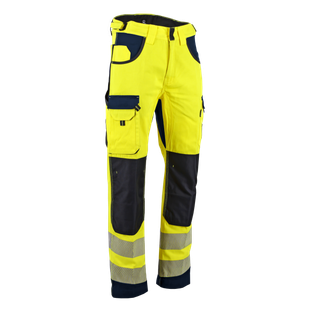 PANTALON HAUTE VISIBILITE DEFENSE MARINE/JAUNE