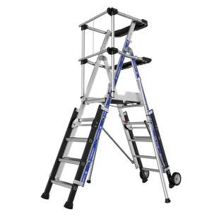 PLATEFORME SHERPASCOPIC PLIANT 5-7 MARCHES GARDE CORPS LISSE