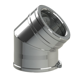 COUDE ISOLE A 45° INOX 316/304