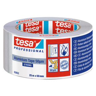 ADHESIF ALUMINIUM 63652 25 M X 50 MM