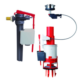 ENSEMBLE MECANISME DOUBLE CHASSE EASY + ROBINET JOLLYFILL